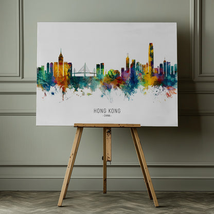 Hong Kong China Skyline - Poster / Art Print - interiör