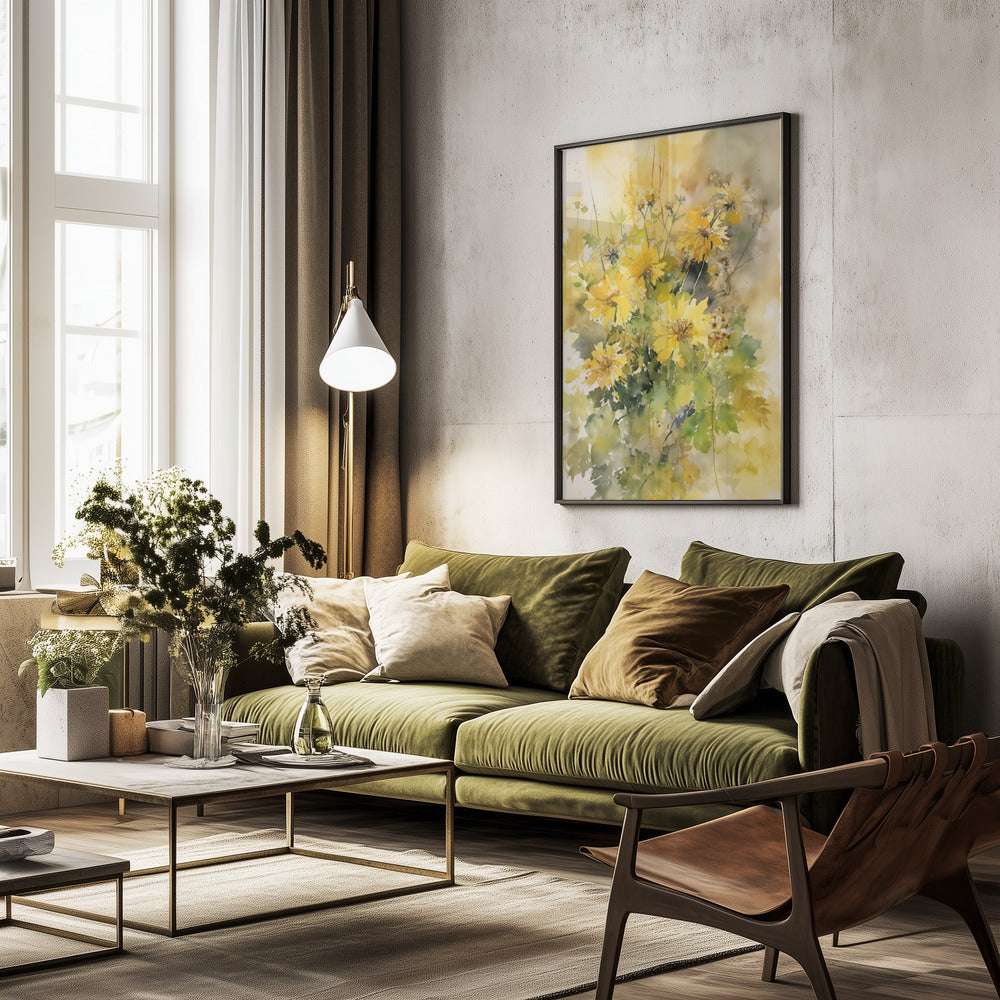 Summer Flowers No 3 - Poster / Art Print - interiör