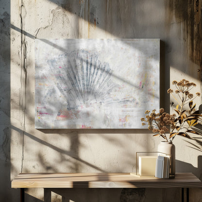 Abstract shell painting natural structure mural - Poster / Art Print - interiör
