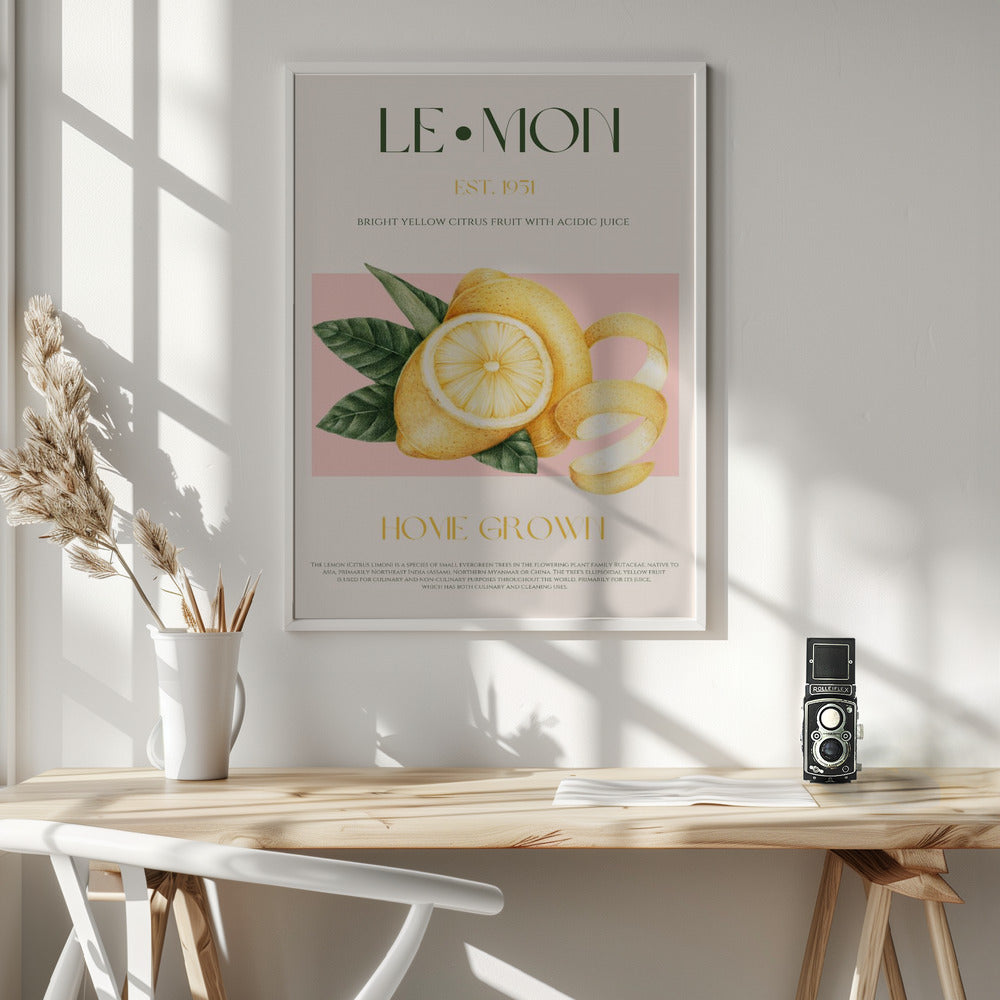 Lemon print - Poster / Art Print - interiör