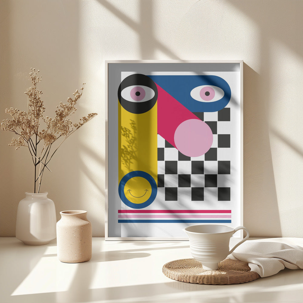 ABSTRACT FACE - Poster / Art Print - interiör