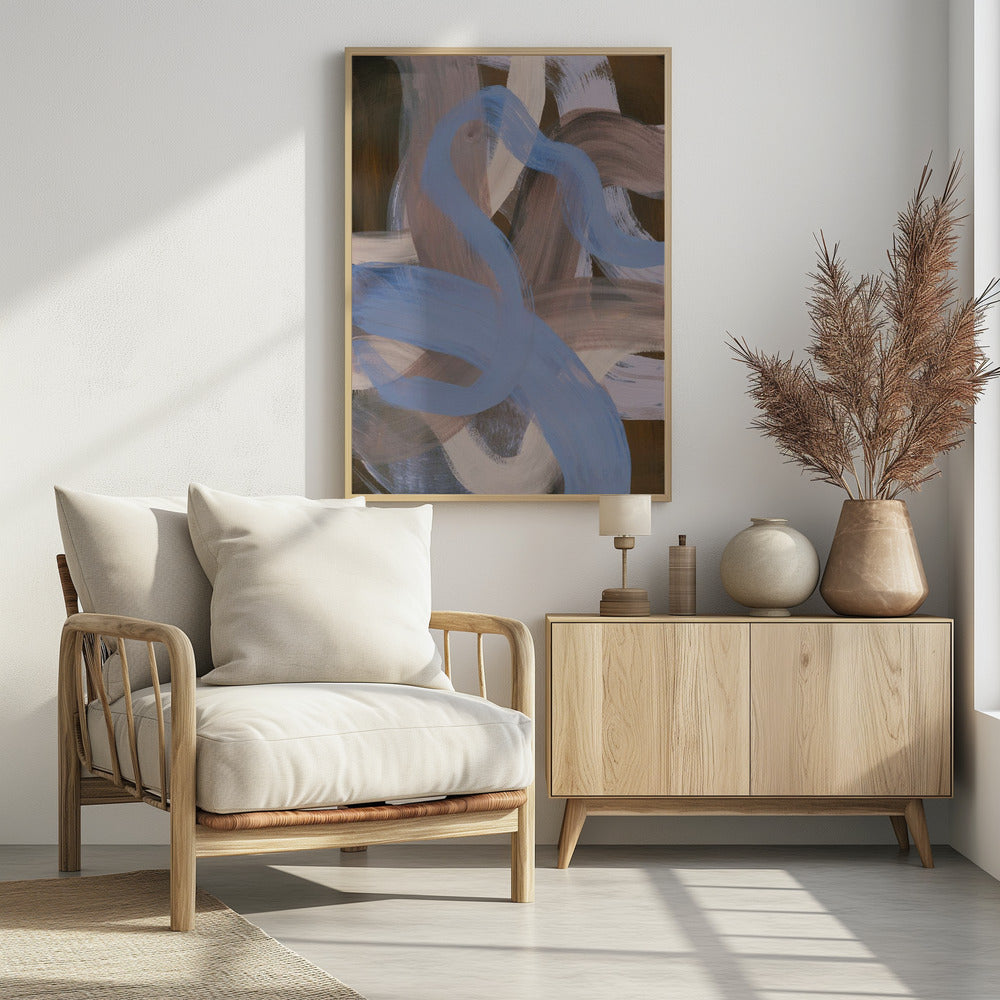 Abstract Brush Strokes 124X - Poster / Art Print - interiör