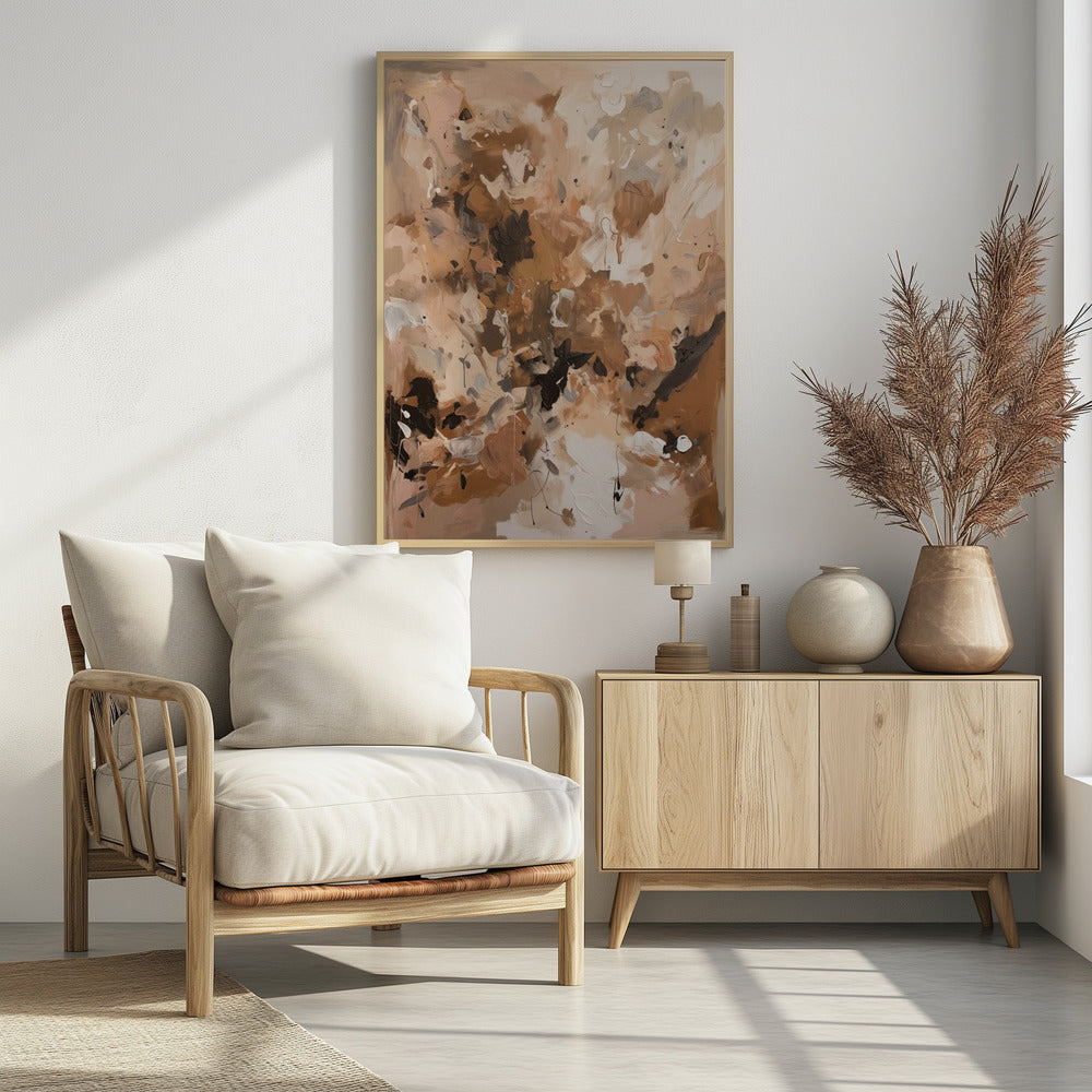 Abstract Mocha No 1 - Poster / Art Print - interiör