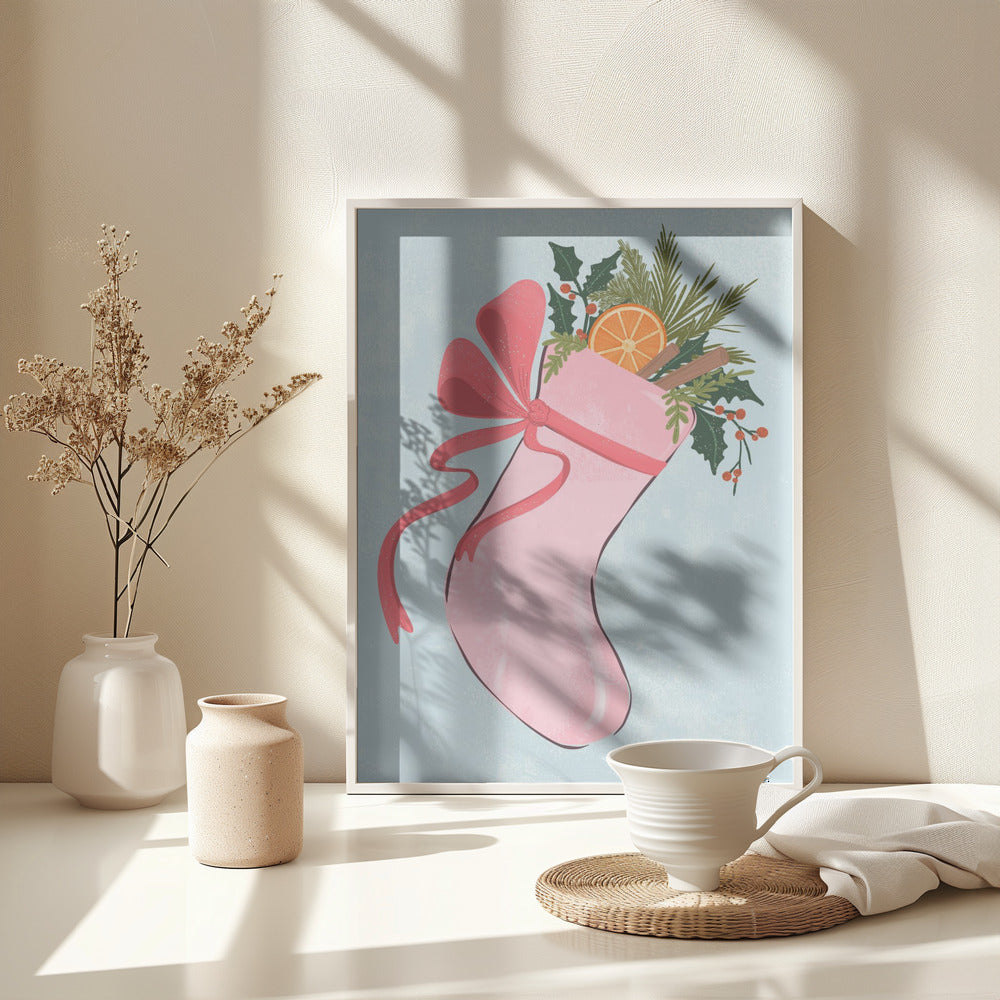 Christmas stocking - Poster / Art Print - interiör