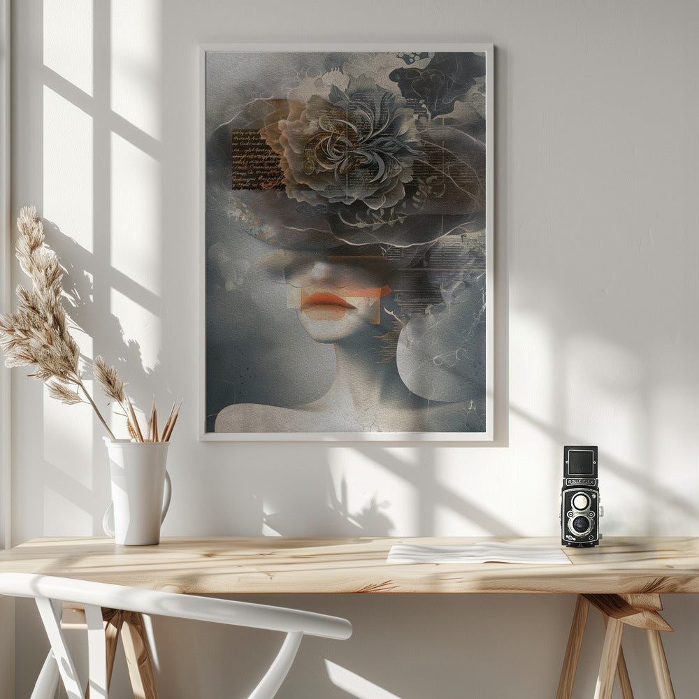 Lady In Hat No 1 - Poster / Art Print - interiör