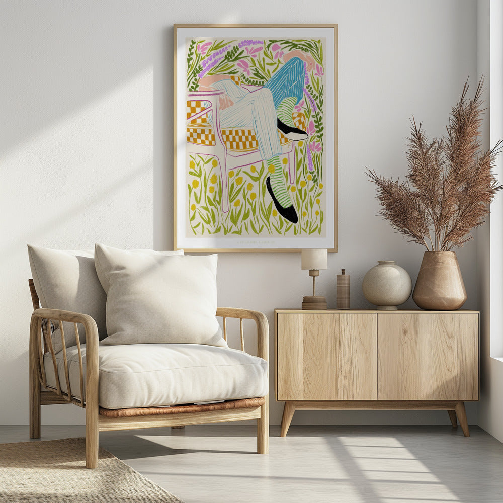 Quiet in the garden - Poster / Art Print - interiör