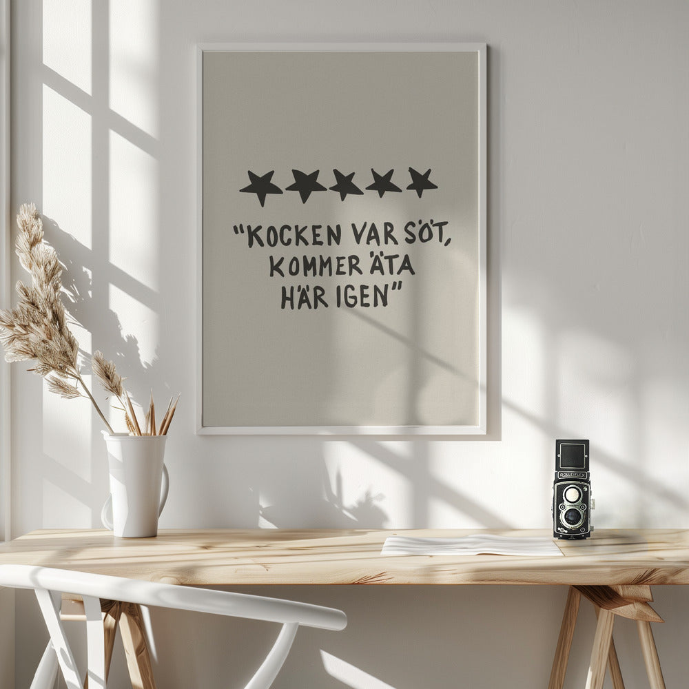 Kocken Var Söt - Poster / Art Print - interiör