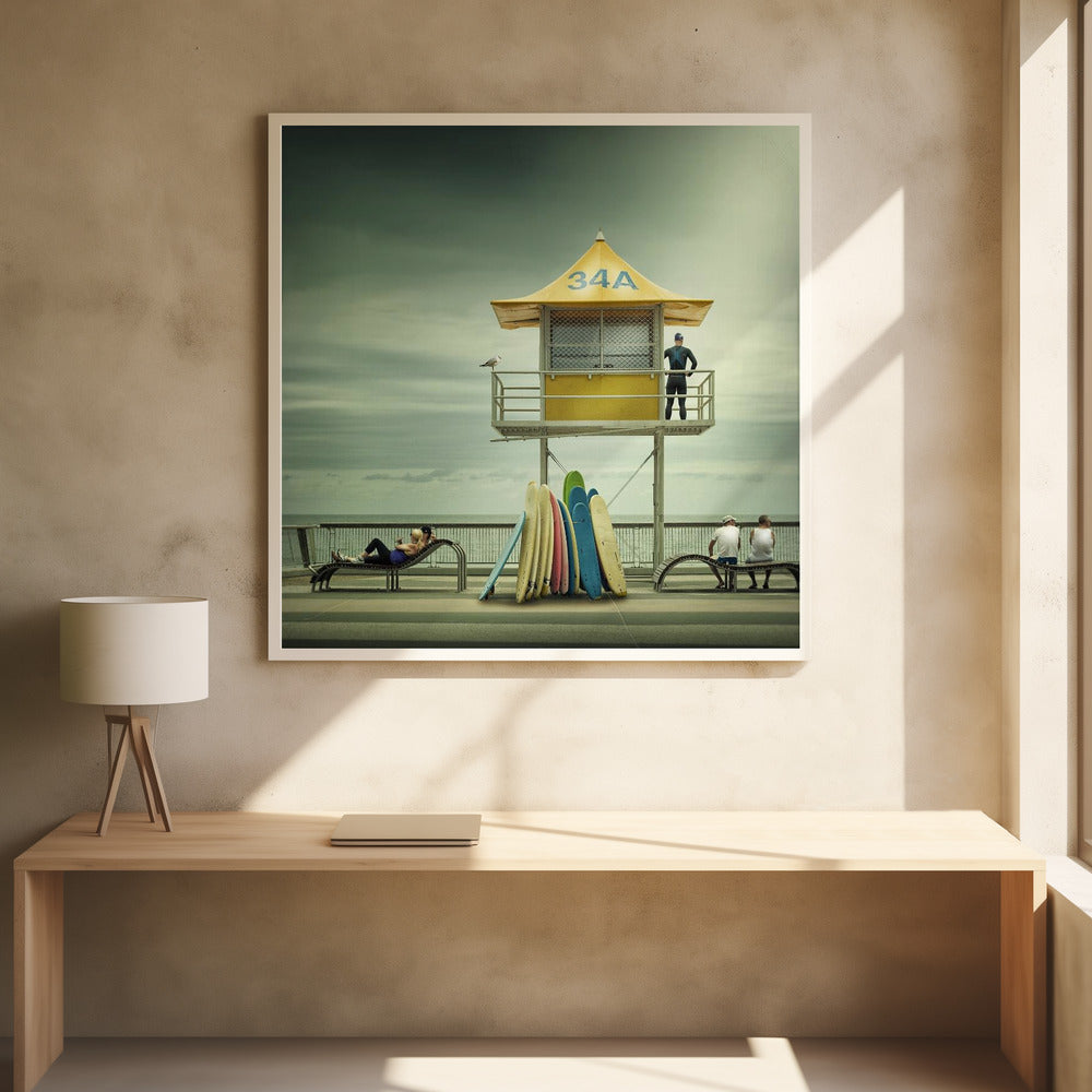 The life guard - Poster / Art Print - interiör