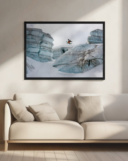 Candide Thovex out of nowhere into nowhere - Poster / Art Print - interiör