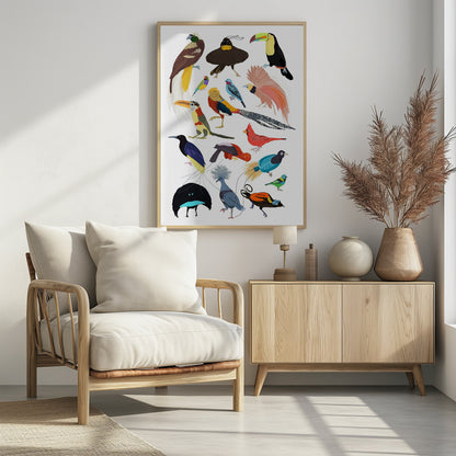 Birds of Paradise - Poster / Art Print - interiör