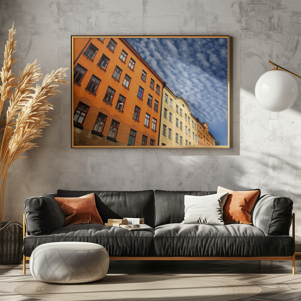 Yellow buildings - Poster / Art Print - interiör