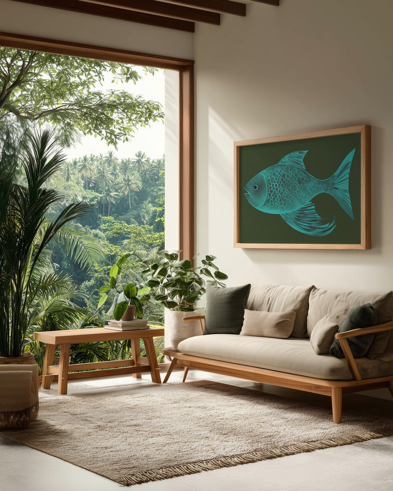 Fantasy Fish - Poster / Art Print - interiör