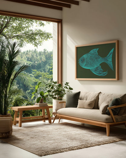Fantasy Fish - Poster / Art Print - interiör