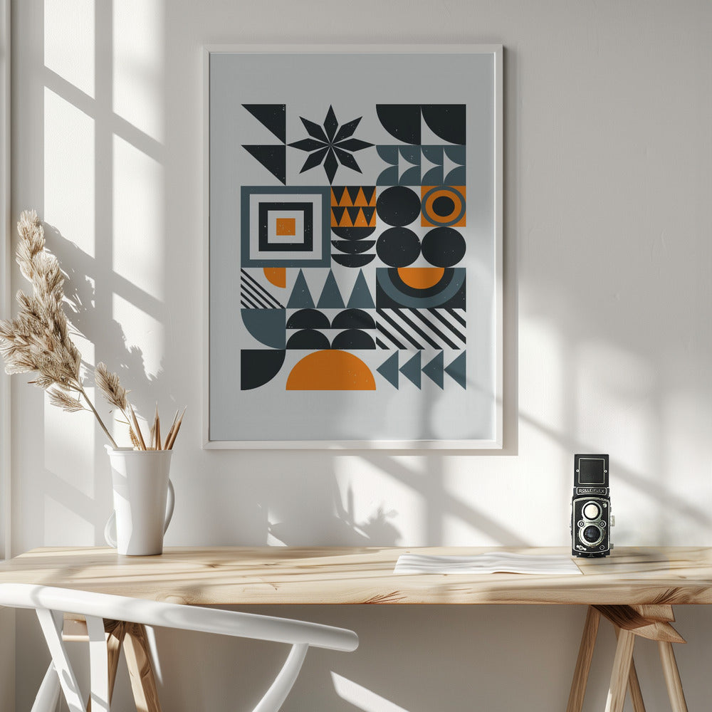 Vibrant Bauhaus Collection #4 - Poster / Art Print - interiör