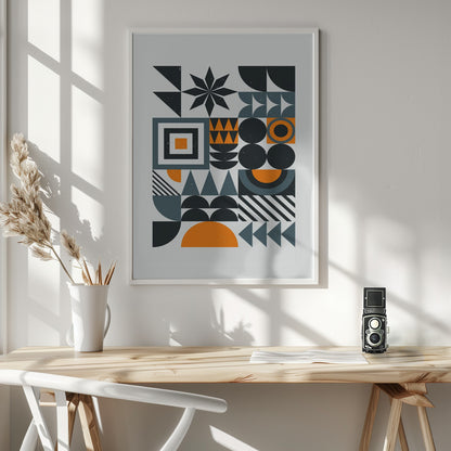 Vibrant Bauhaus Collection #4 - Poster / Art Print - interiör