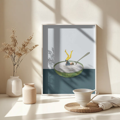 Yoga in my yogurt - Poster / Art Print - interiör