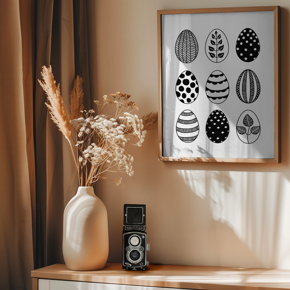 Scandi Easter eggs - Poster / Art Print - interiör
