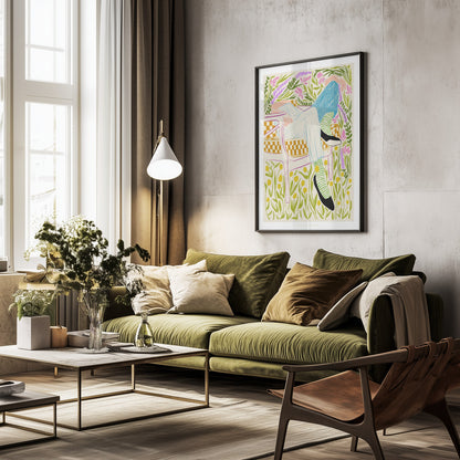 Quiet in the garden - Poster / Art Print - interiör