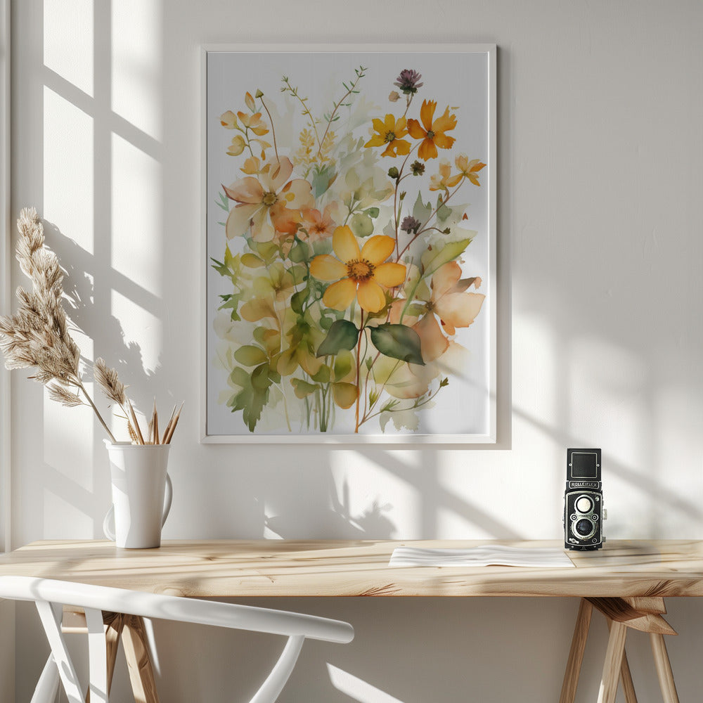 Summer Flowers No 4 - Poster / Art Print - interiör