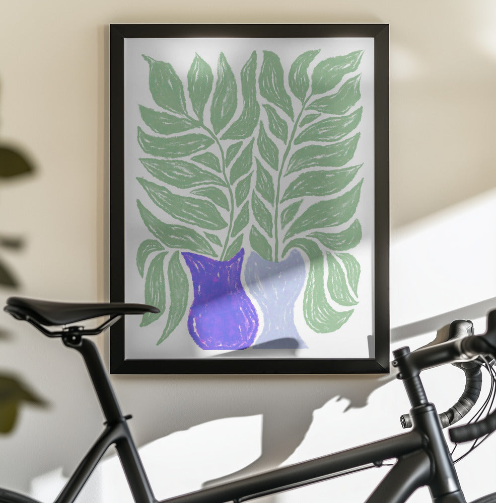 Big Green Twigs - Poster / Art Print - interiör