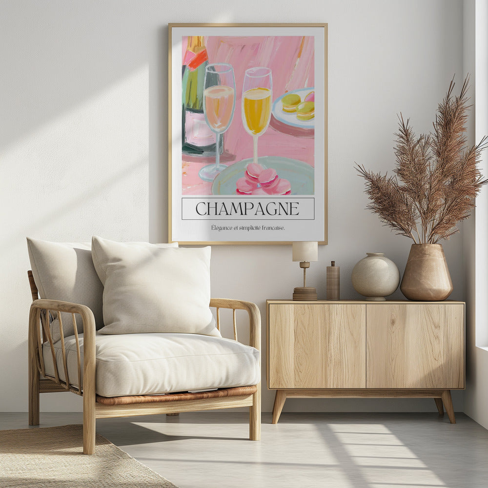 Champagne - Poster / Art Print - interiör