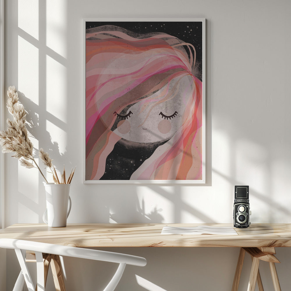 Moon Girl - Poster / Art Print - interiör