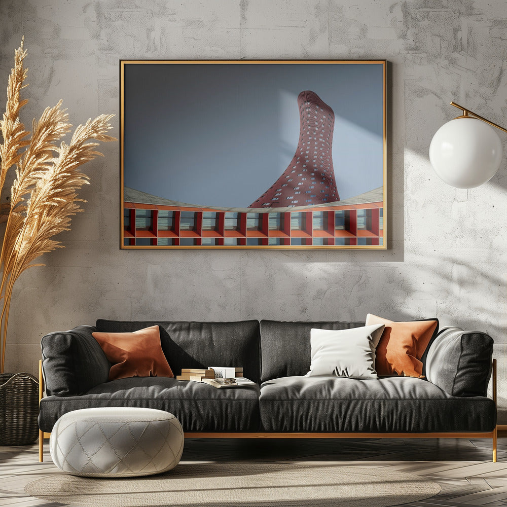 The Red Tower - Poster / Art Print - interiör