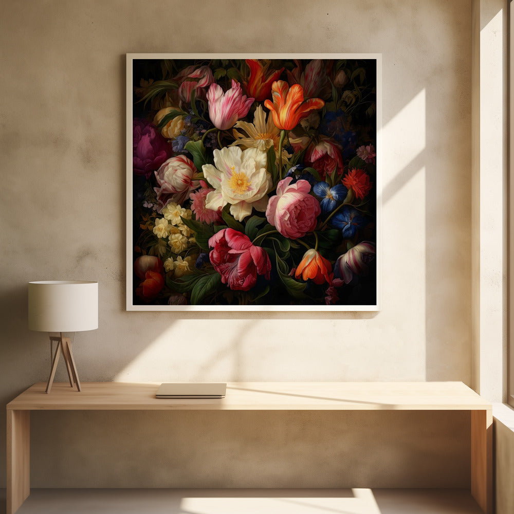 Fa Vintage Floral 57 - Poster / Art Print - interiör