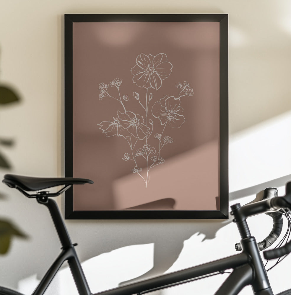 Wild Roses Bouquet - Poster / Art Print - interiör