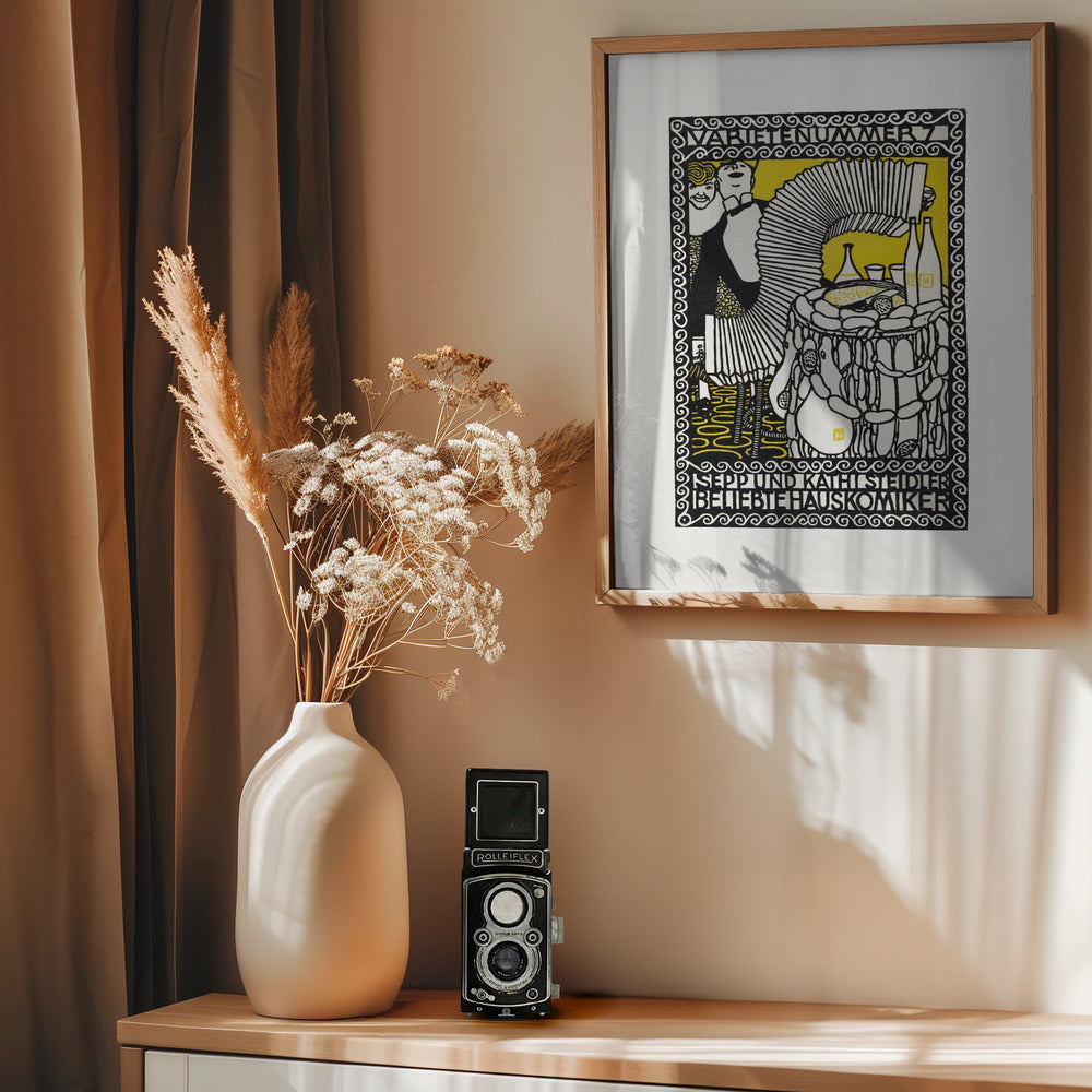 Sepp and Kathi Steidler, Popular House Comedians - Poster / Art Print - interiör