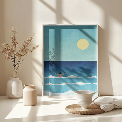 Sea Swim ii - Poster / Art Print - interiör