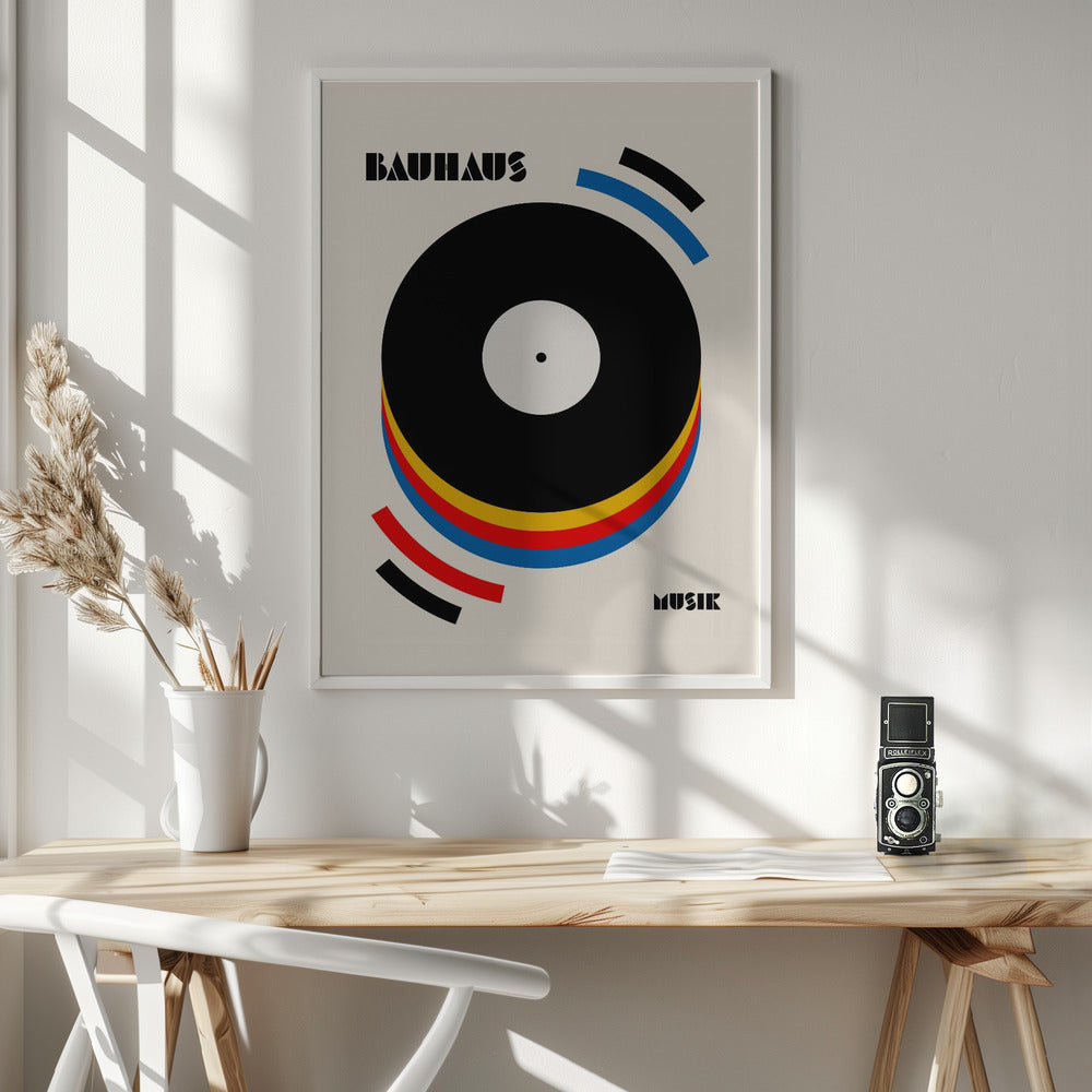 Bauhaus Musik Retro Illustration - Poster / Art Print - interiör
