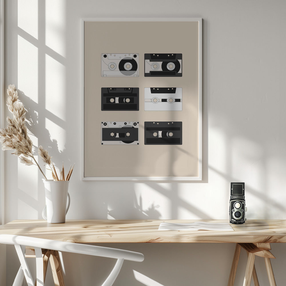 Cassette Pattern #1 - Poster / Art Print - interiör