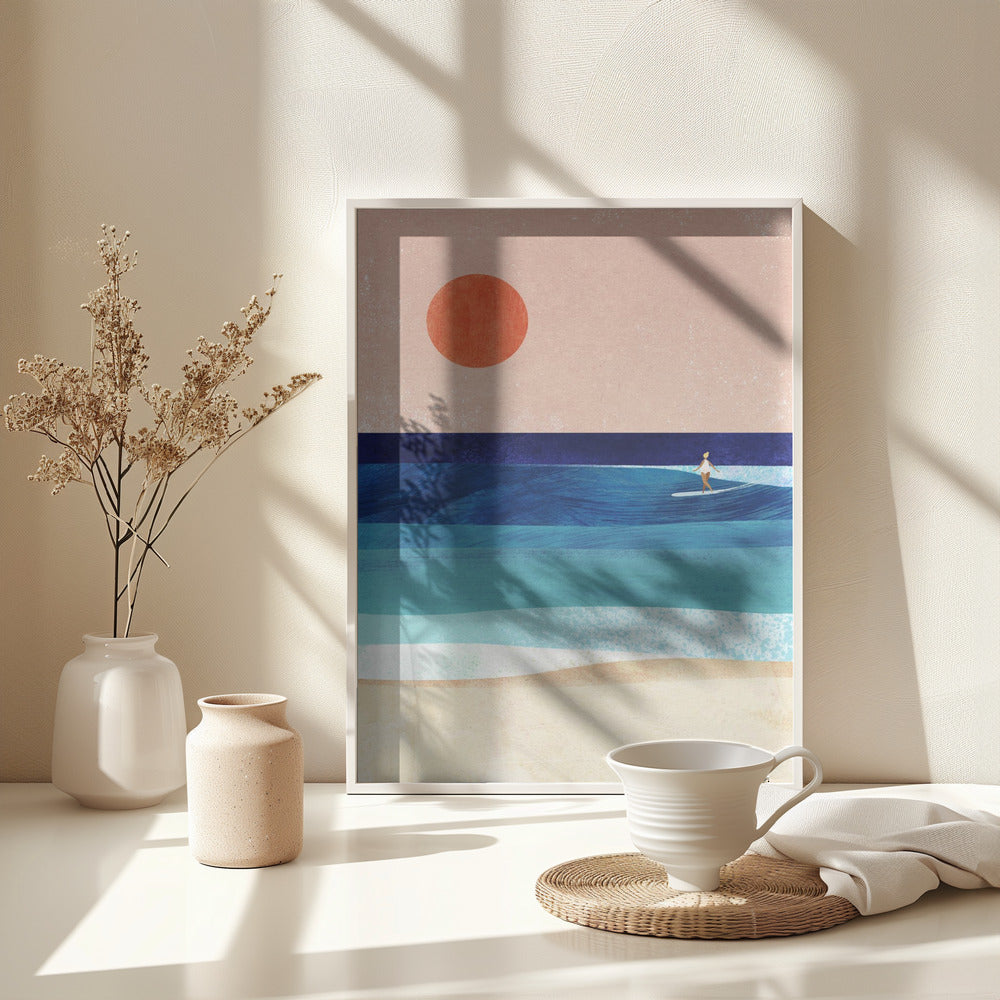 Surf Girl - Poster / Art Print - interiör