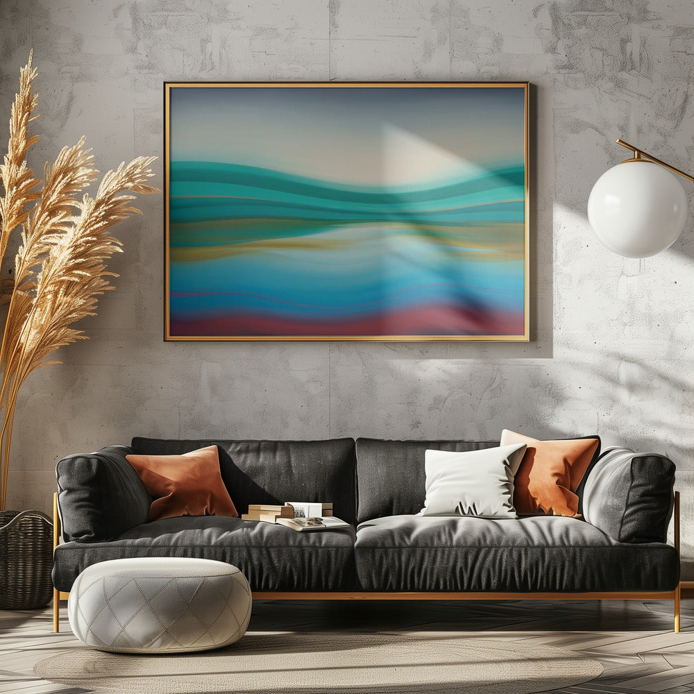 Serene Waves - Poster / Art Print - interiör