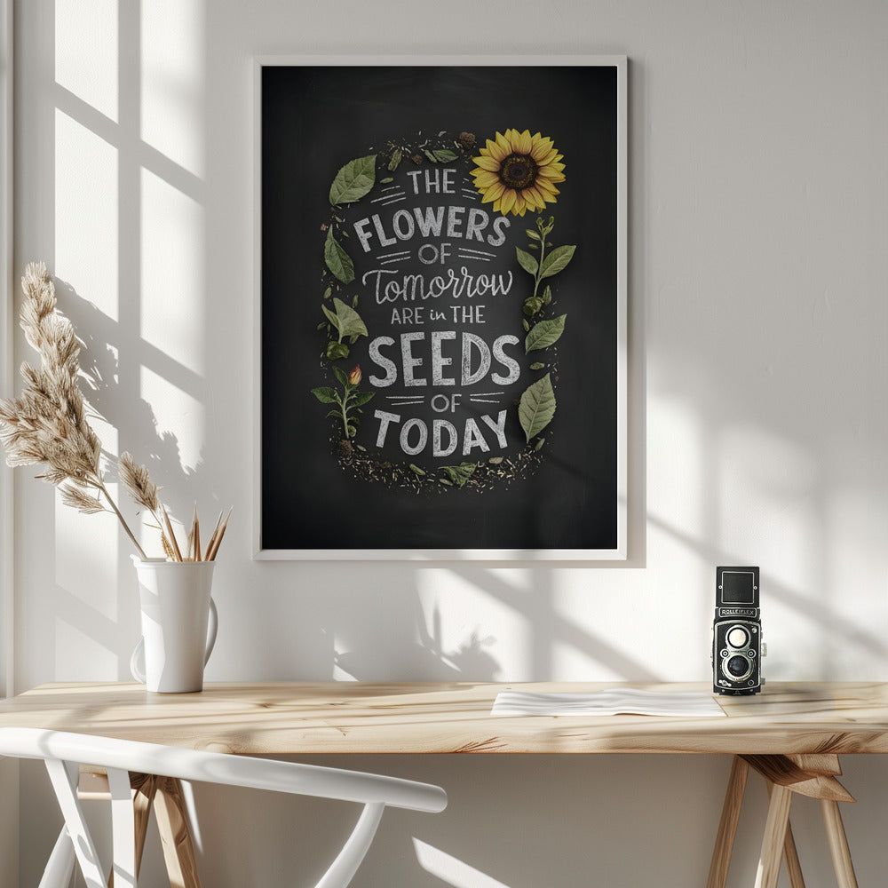 The Flowers Of Tomorrow Are In The Seeds Of Today - Poster / Art Print - interiör