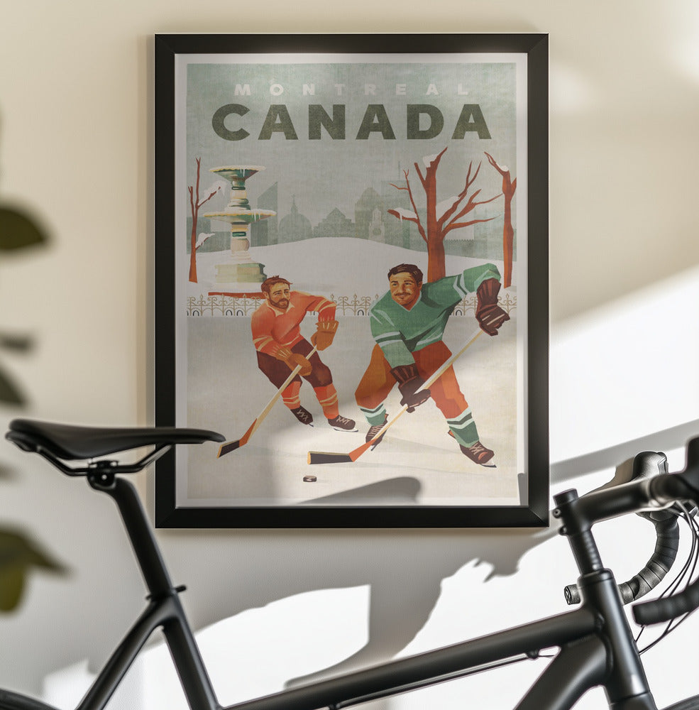 Montreal Canada Pond Hockey Guys - Poster / Art Print - interiör