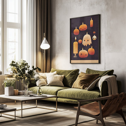 Haunted Pumpkin Glow - Poster / Art Print - interiör