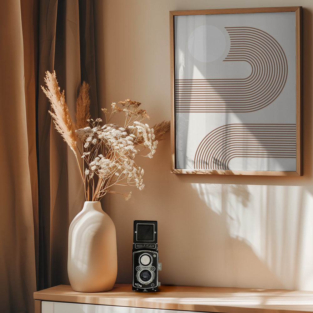 Beige Arc Poster No.2 - Poster / Art Print - interiör