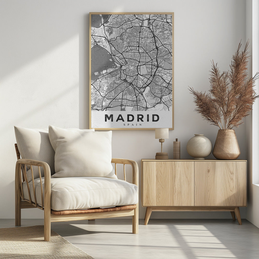 Madrid White - Poster / Art Print - interiör