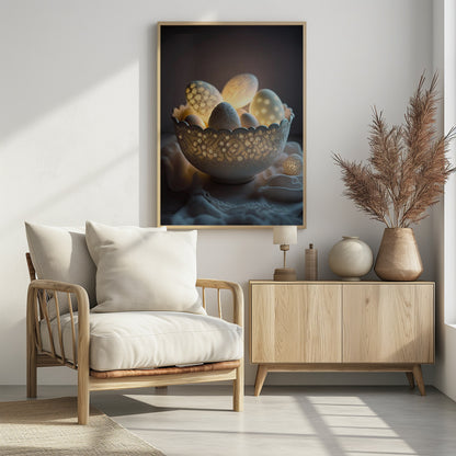Glowing Eggs - Poster / Art Print - interiör