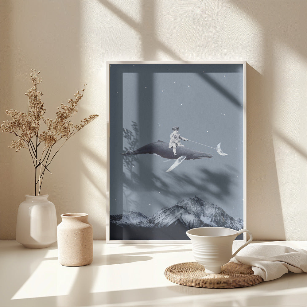 Aim for the moon - Poster / Art Print - interiör
