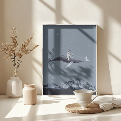 Aim for the moon - Poster / Art Print - interiör