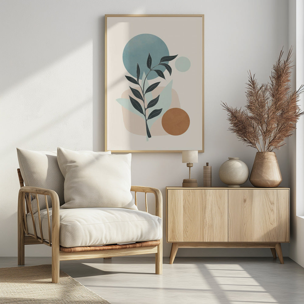 Azzurro Shapes No 2 - Poster / Art Print - interiör