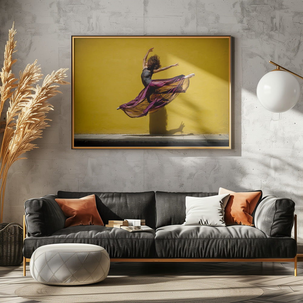 Ballet dancer jumping - Poster / Art Print - interiör