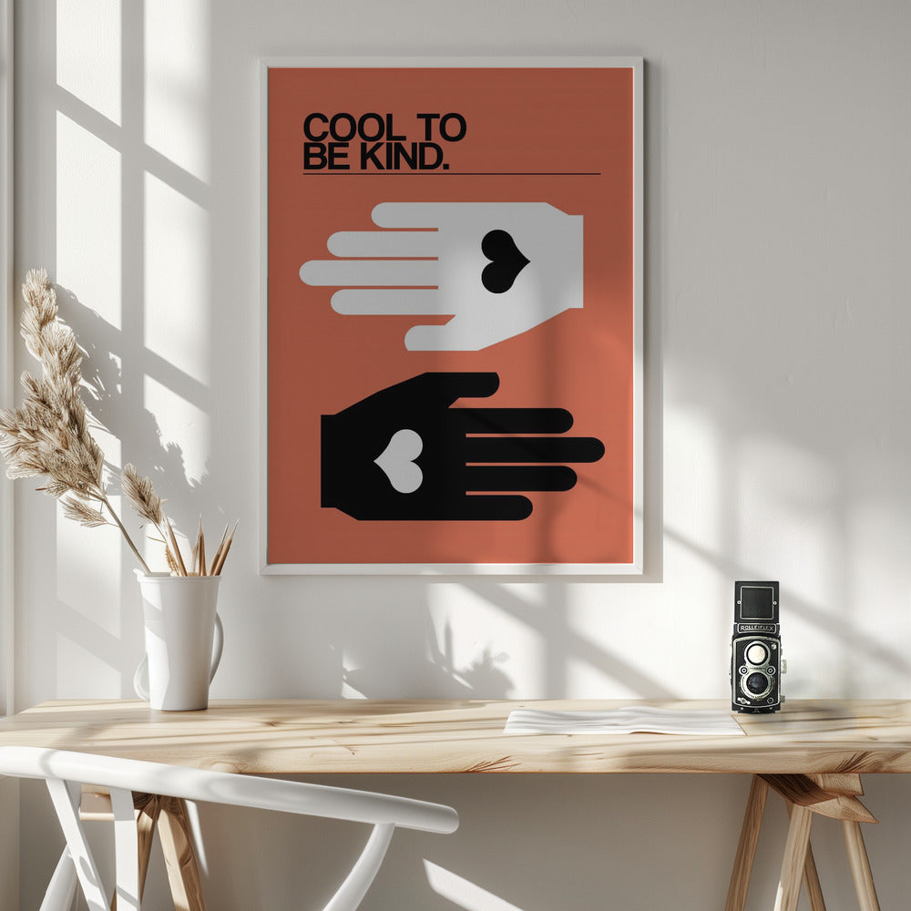 Cool To Be Kind Salmon - Poster / Art Print - interiör