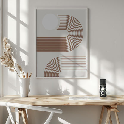 Beige Arc Poster No.2 - Poster / Art Print - interiör