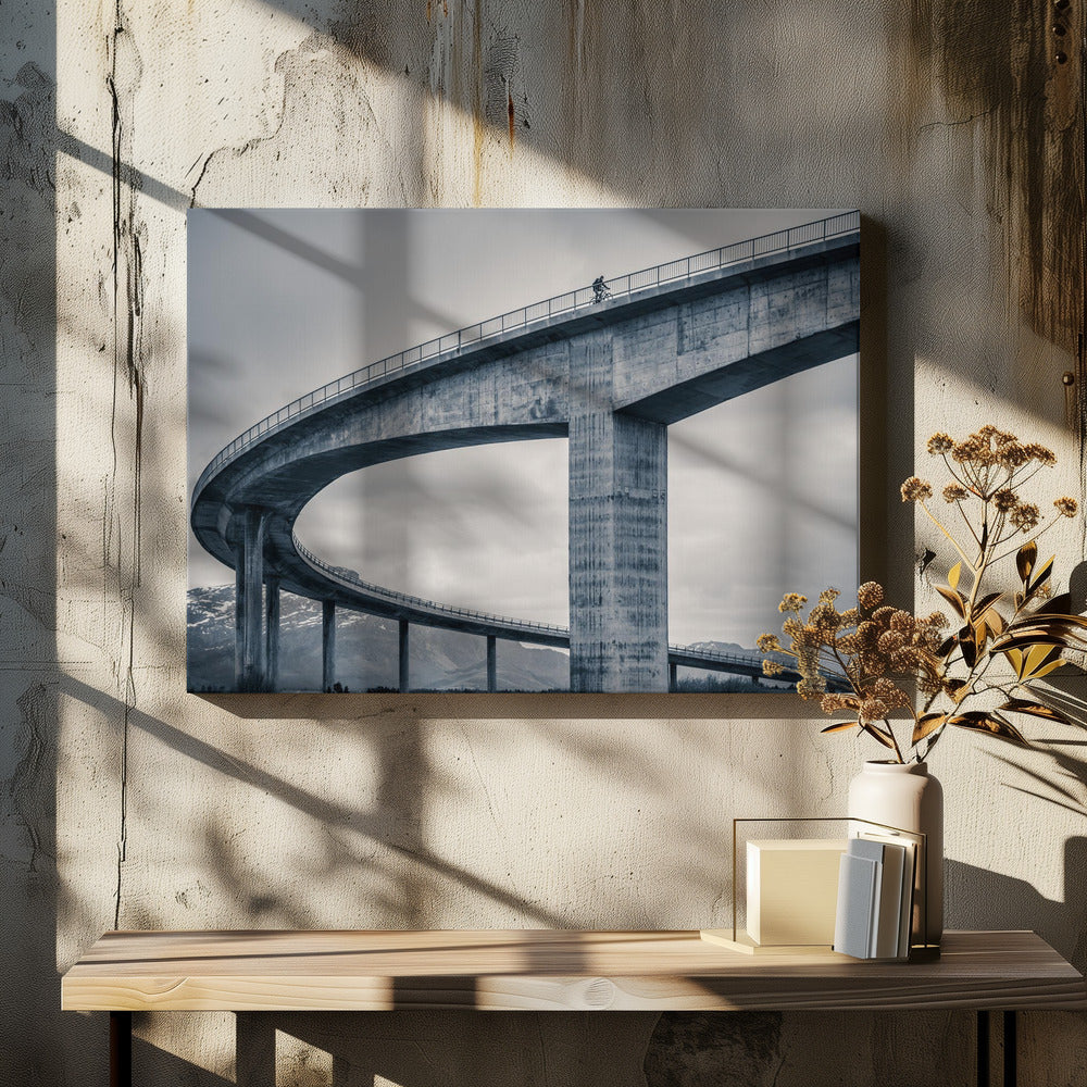 the lonely biker - Poster / Art Print - interiör