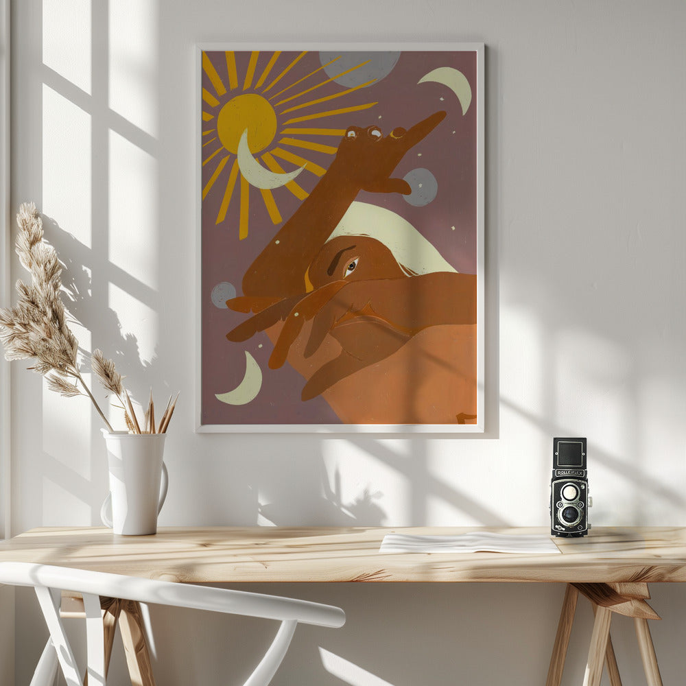 The Moon Dances With Me the Way The Sun Cant - Poster / Art Print - interiör