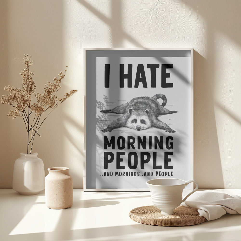 I Hate Morning People - Poster / Art Print - interiör